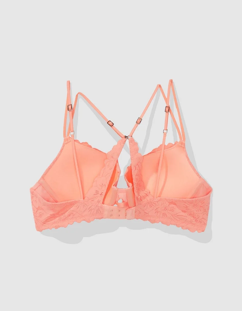 Aerie  Aerie Show Off Rosey Lace Demi Push Up Bra for Women | Best Price UAE