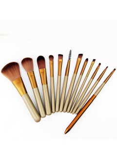 NAKED3 12-Piece Makeup Brush With Box Set Gold/Brown  - Image 2