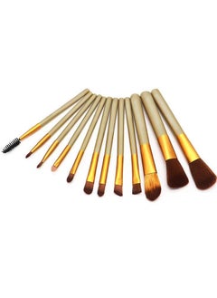 NAKED3 12-Piece Makeup Brush With Box Set Gold/Brown  - Image 4