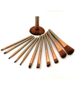 NAKED3 12-Piece Makeup Brush With Box Set Gold/Brown  - Image 5