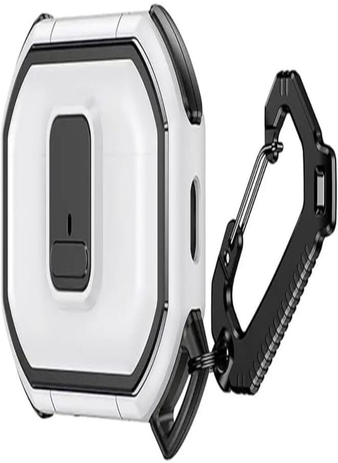 Generic - Eggshell Shockproof Soft Case Cover with Keychain Clip and Lock for Apple AirPods Pro, White Color - Image 1