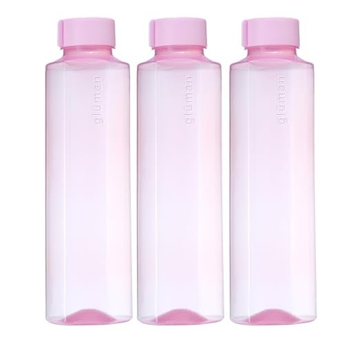 Gluman Plastic Fresco Fridge Water Bottle | Set of 3 | BPA Free | 100% Leak Proof | for Office, Gym, Home, Kitchen, Travel (Pink), 1000 ml - Image 1