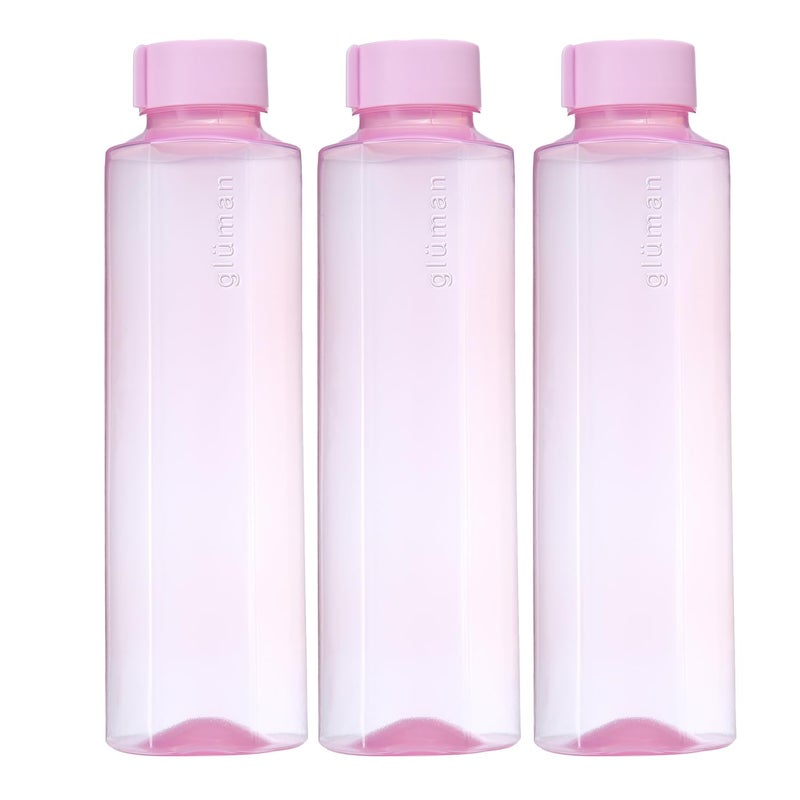 Gluman Plastic Fresco Fridge Water Bottle | Set of 3 | BPA Free | 100% Leak Proof | for Office, Gym, Home, Kitchen, Travel (Pink), 1000 ml - Image 4