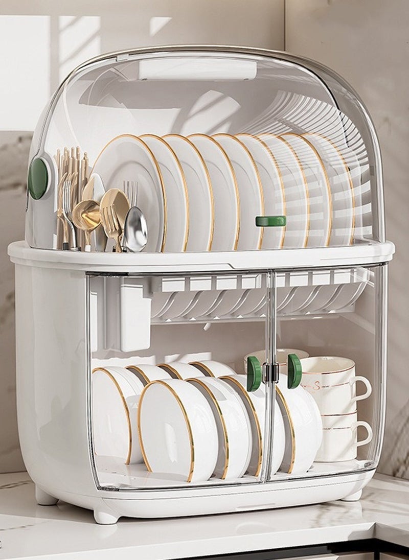 هومستر صندوق تخزين أدوات المطبخ المنزلية مع رف تصريف 37.8*28.3*44.3 سم - Image 2