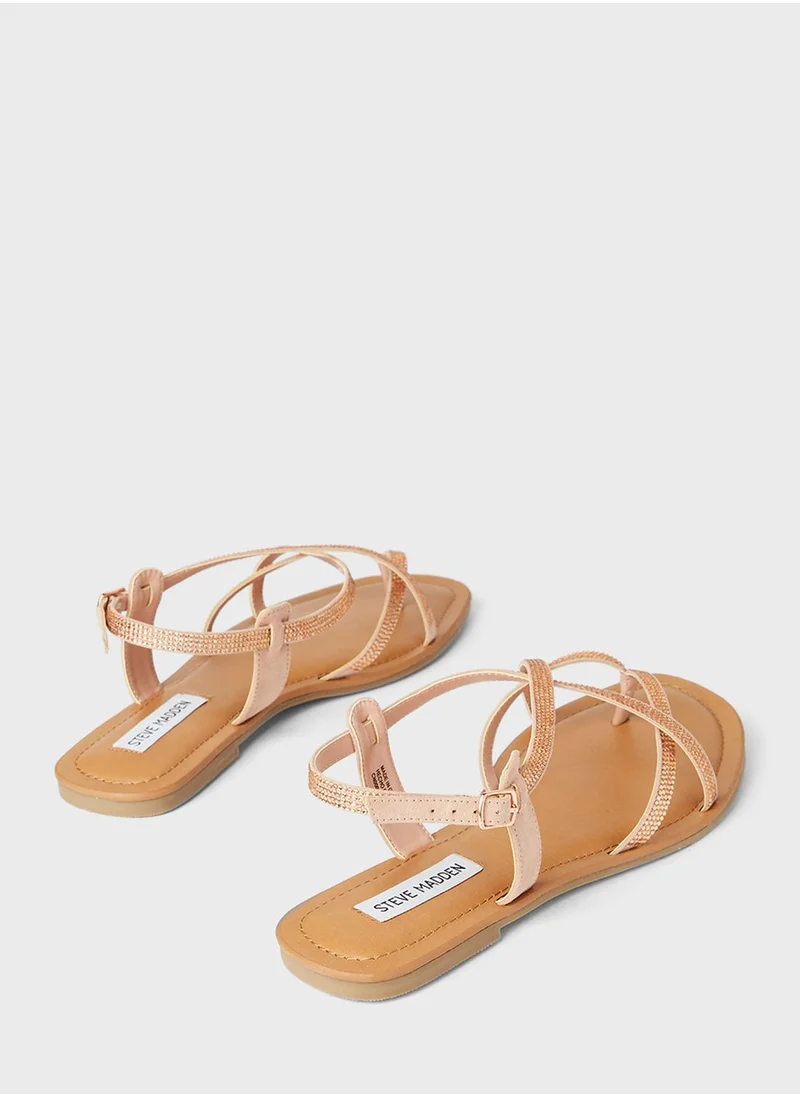 STEVE MADDEN Ayyla Embellished Flat Sandals
