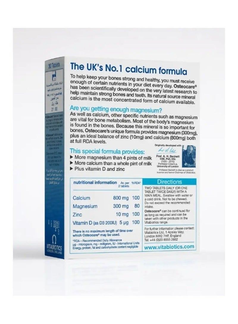Osteocare Calcium & Vitamin D 30 Tablets - Image 3
