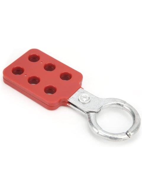 10pcs Lockout Tagout Hasp, Safety Aluminium Insulation Padlock Hasp for Multiple Management, Insulated Lock Hasp with 6 Holes Interlock, 1in Inside Jaw Diameter