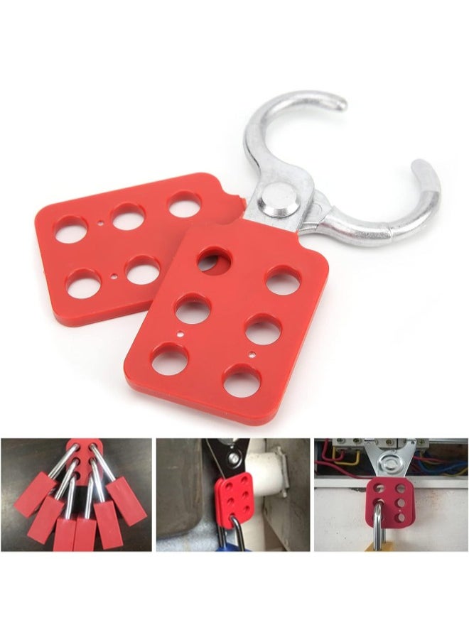klarako - 10pcs Lockout Tagout Hasp, Safety Aluminium Insulation Padlock Hasp for Multiple Management, Insulated Lock Hasp with 6 Holes Interlock, 1in Inside Jaw Diameter - Image 1