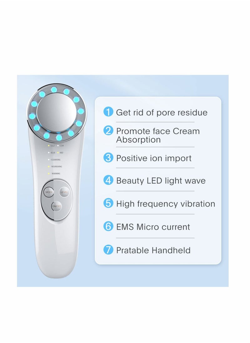Captaintech Facial Massager, Skin Care Tools 7 in 1 High Frequency Facial Machine, Skin Care Galvanic Facial Machine  - Image 2