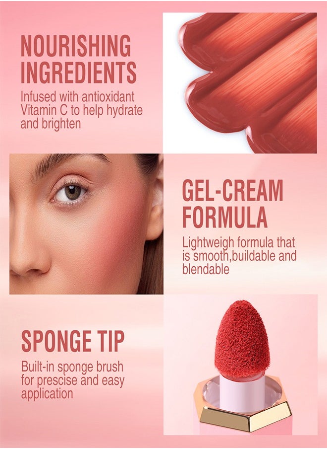 LANGMANNI Natural Color Liquid Blush,Smoothing and Brightening,Long-Lasting Makeup No.102 Float On  - Image 3
