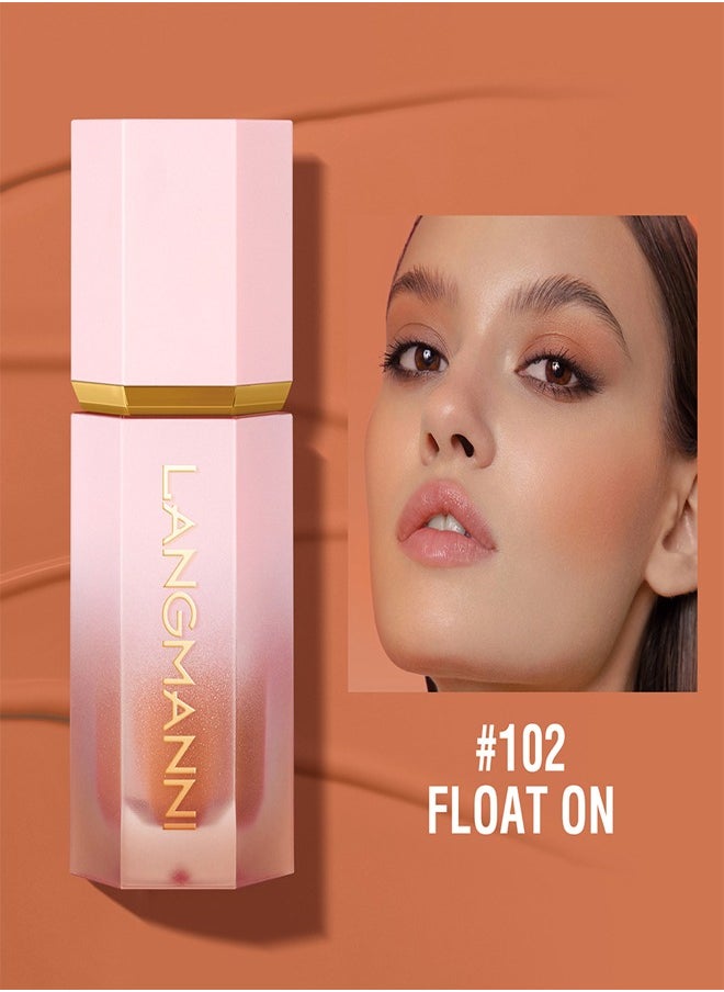 LANGMANNI Natural Color Liquid Blush,Smoothing and Brightening,Long-Lasting Makeup No.102 Float On  - Image 2
