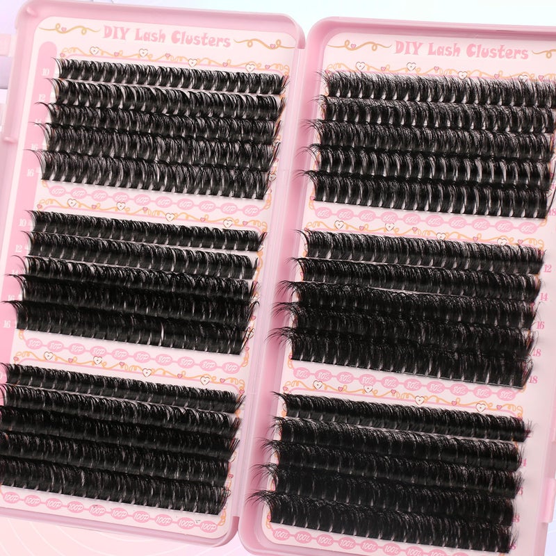 Gmagictobo Lash Clusters Volume Cluster Eyelash Extensions 590Pcs Eyelash Clusters DIY Lashes Clusters Lash Bond and Seal Lash Tweezers - Image 5