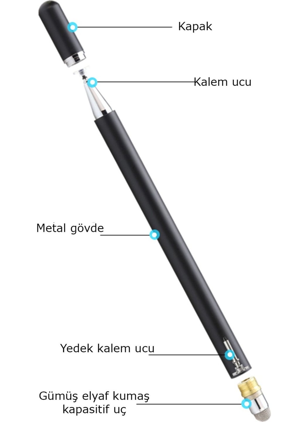 HappyCase Touch Stylus Pen Pen 142 - White  - Image 3
