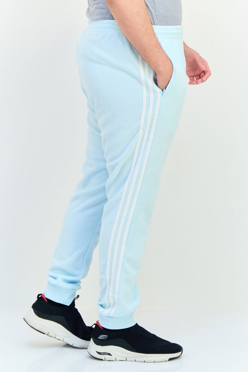 adidas Originals Men Sportswear Fit Embroidered Logo Sweatpants, Light Blue  - Image 2