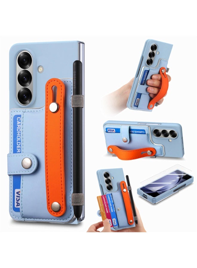 Foldable Case Compatible with Samsung Galaxy Z Fold 7 (2025), Built-in Wallet Design  Pen Slot