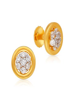 Malabar Gold and Diamonds 22k 916 Purity Gold Studs Earrings for Women DZER132Y  - Image 1