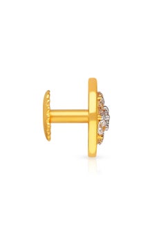 Malabar Gold and Diamonds 22k 916 Purity Gold Studs Earrings for Women DZER132Y  - Image 2