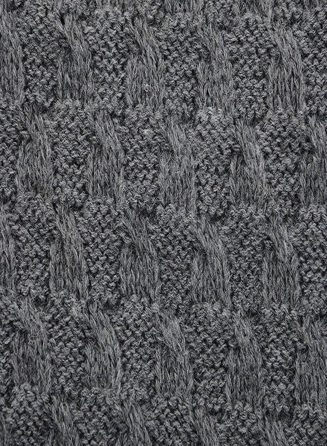 JMP Woolen Cap Winter Knit Long Free Size Slouchy Beanie Wrinkled for Woolen Warm Hat Thick Soft Stretch Knitted (Pack of 1) Grey - Image 2