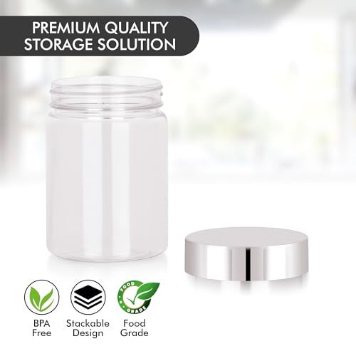 Homeor Plastic Storage Jar & Container, Airtight BPA Free Container for Kitchen Storage, Grocery Kitchen Container, Stackable & Transparent Organizer, Masala Dabba, Multipurpose Jar, 300 ML Set 6 - Image 2