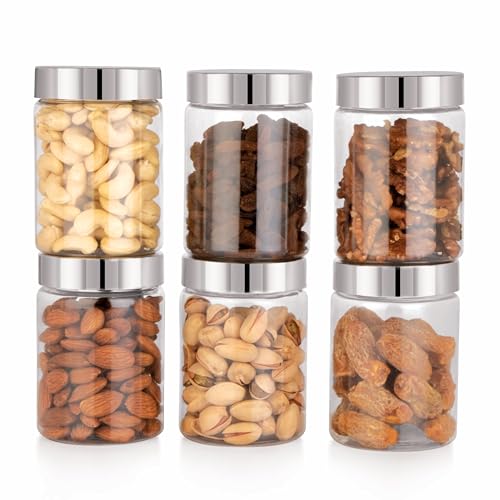 Homeor Plastic Storage Jar & Container, Airtight BPA Free Container for Kitchen Storage, Grocery Kitchen Container, Stackable & Transparent Organizer, Masala Dabba, Multipurpose Jar, 300 ML Set 6 - Image 5