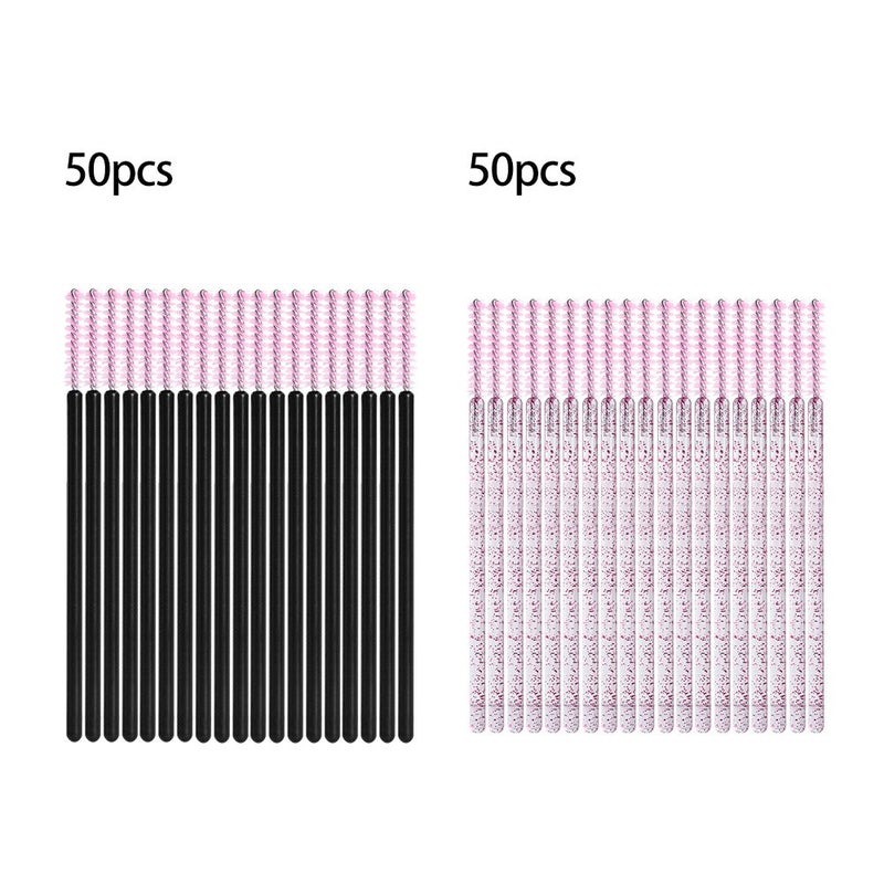 100 Disposable Mascara Wands Crystal Eyebrow Brushes For Eyelash Extensions Makeup - Image 2