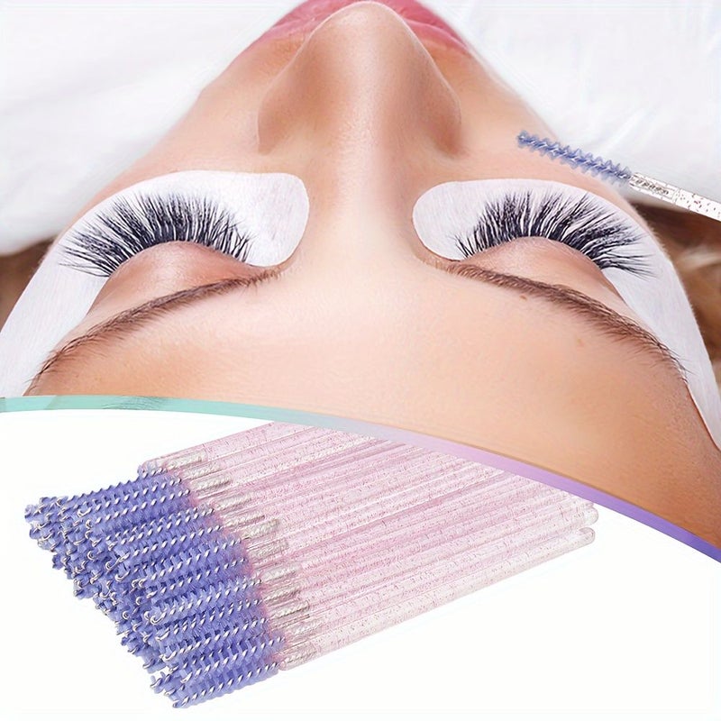 100 Disposable Mascara Wands Crystal Eyebrow Brushes For Eyelash Extensions Makeup - Image 5