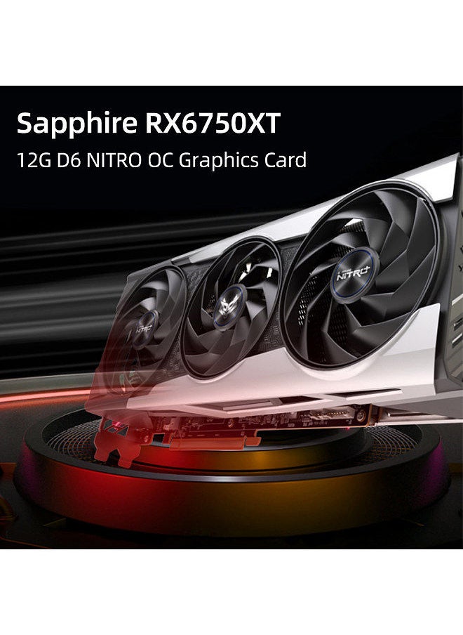 Sapphire - RX6750XT 12G D6 NITRO OC Graphics Card 12G/192bit/GDDR6 Memory up to 2623MHz Frequency Three Cooling Fans HD+3*DP Ports - Image 1