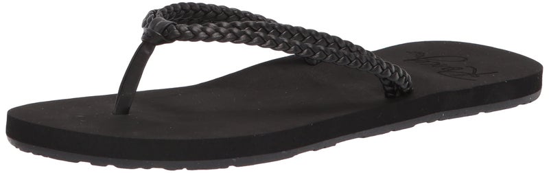 Roxy Women's Costas Sandal Flip Flop, Charcoal, 6
