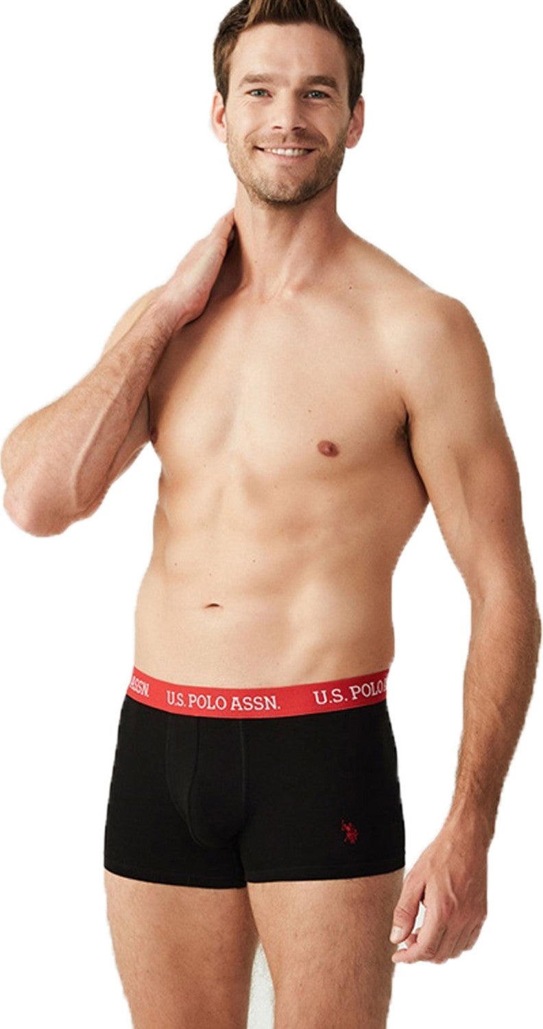 U.S. Polo Assn. 3 Piece Colorful Belted Lycra Navy Blue Men's Boxer - Image 3