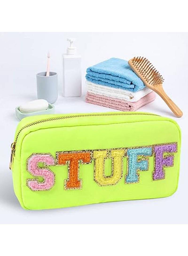 Nylon Material Casual Waterproof Large Capacity Cosmetic Bag Skin Care Storage Bag (Green) - Image 2