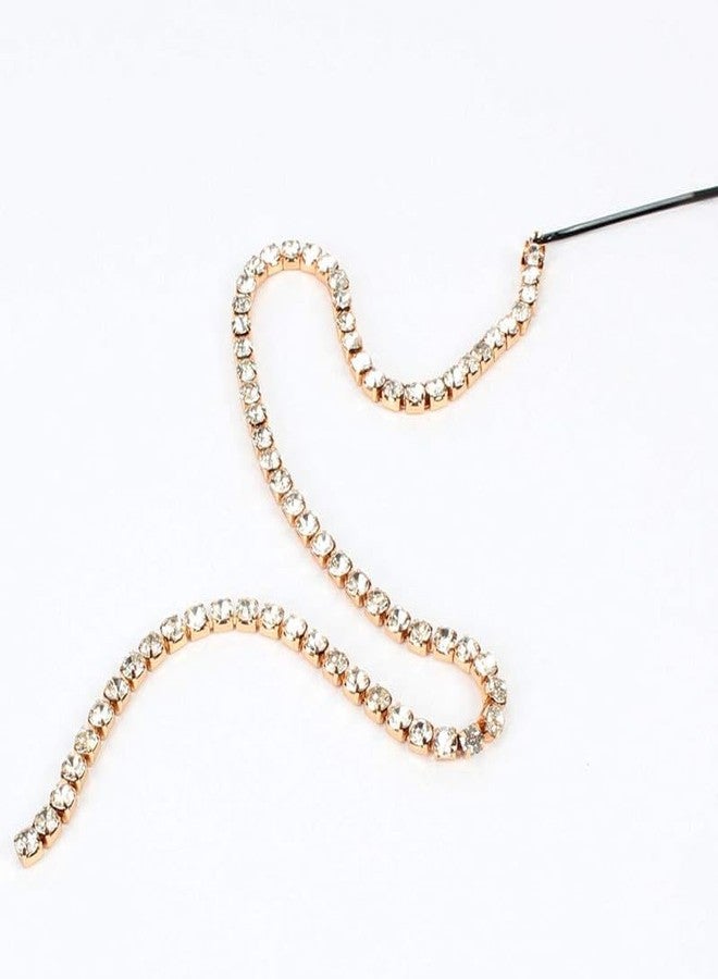 CHIROGRAPHY مجموعة CHIROGRAPHY المكونة من 6 قطع من سلاسل الشعر المعدنية الفاخرة على شكل ذيل حصان، متعددة الخيوط، مناسبة لحفلات التخرج، إكسسوارات شعر مقعرة، سلسلة وصلات شعر مع مشبك للفتيات والسيدات (متعددة الألوان). - Image 4