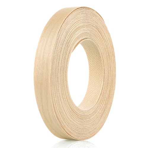 Skelang Birch Wood Veneer Edgebanding Preglued 3/4" x50', Flexible Wood Tape with Hot Melt Adhesive for Shelving, Cabinet, Furniture - Image 2