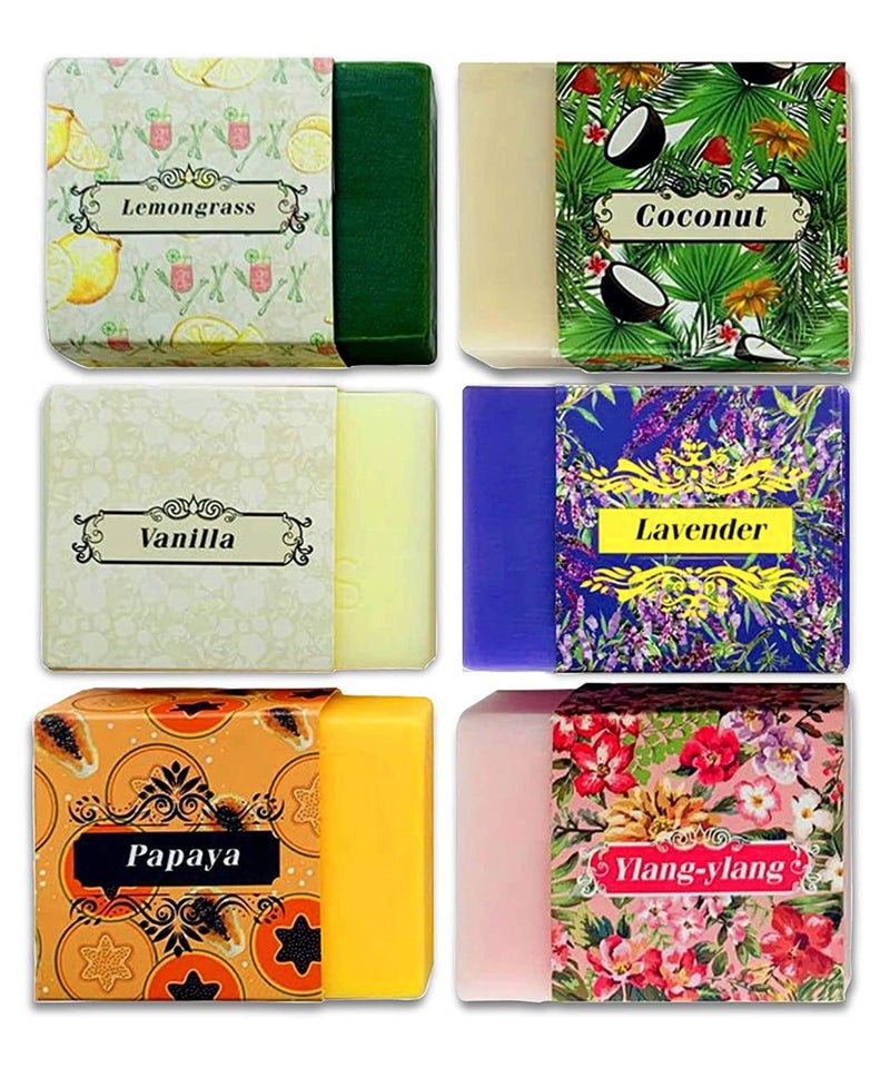 Purelis Handmade Soap Bar Gift Set. 6 Artisan Aromatherapy Soaps for Men and Women Bath Gift Set. Hand and Body Soap Bars for Women Men and Kids. Natural Specialty Soap for Sensitive Skin - Image 1