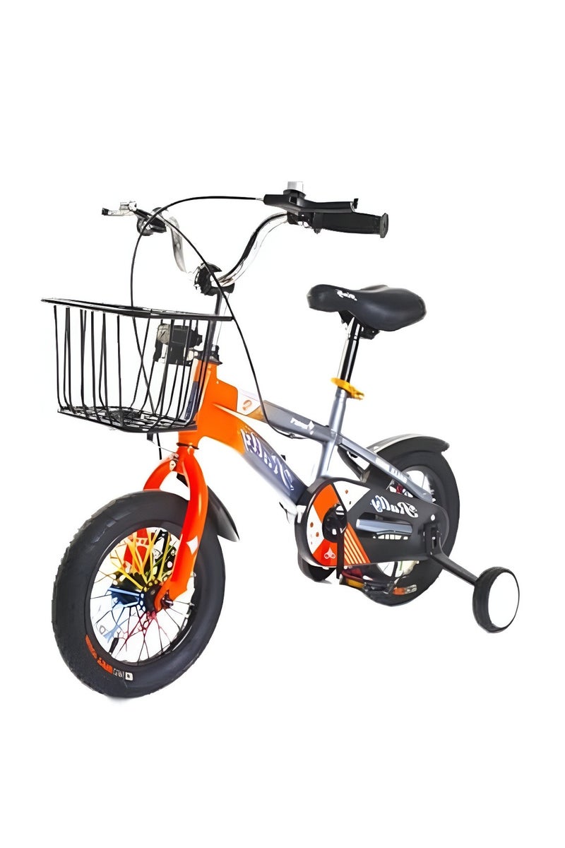 Kids Cycle Bike 12 Inch Wheel Adjustable Height Removable Training Wheels  Basket - Image 2