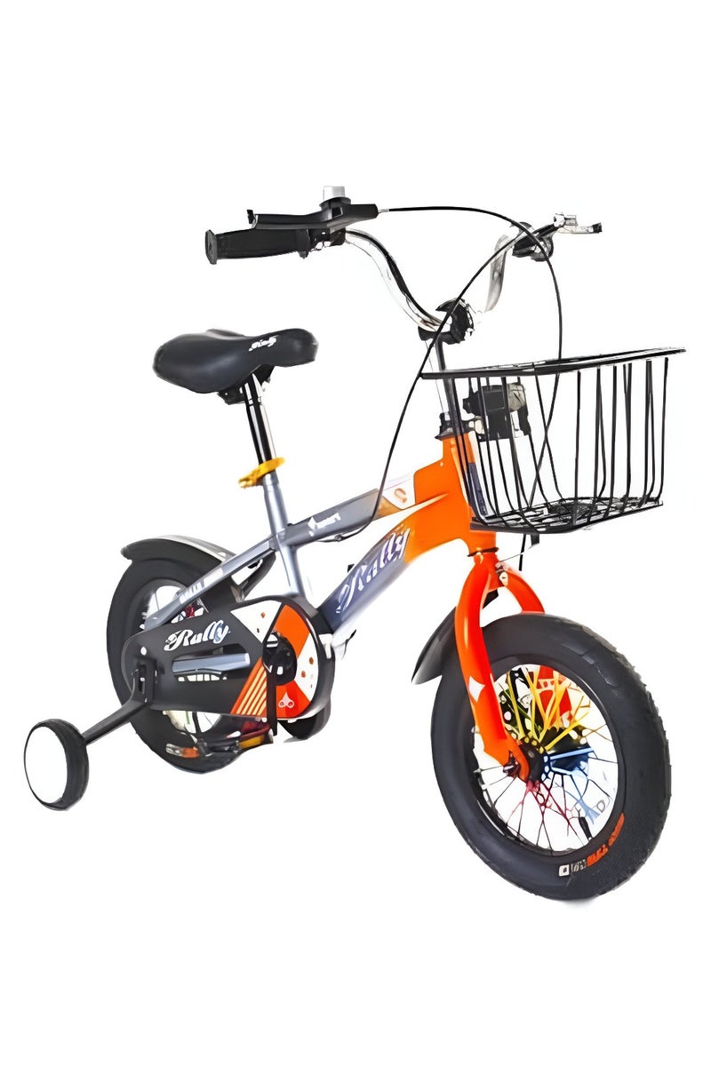 Kids Cycle Bike 12 Inch Wheel Adjustable Height Removable Training Wheels  Basket - Image 1