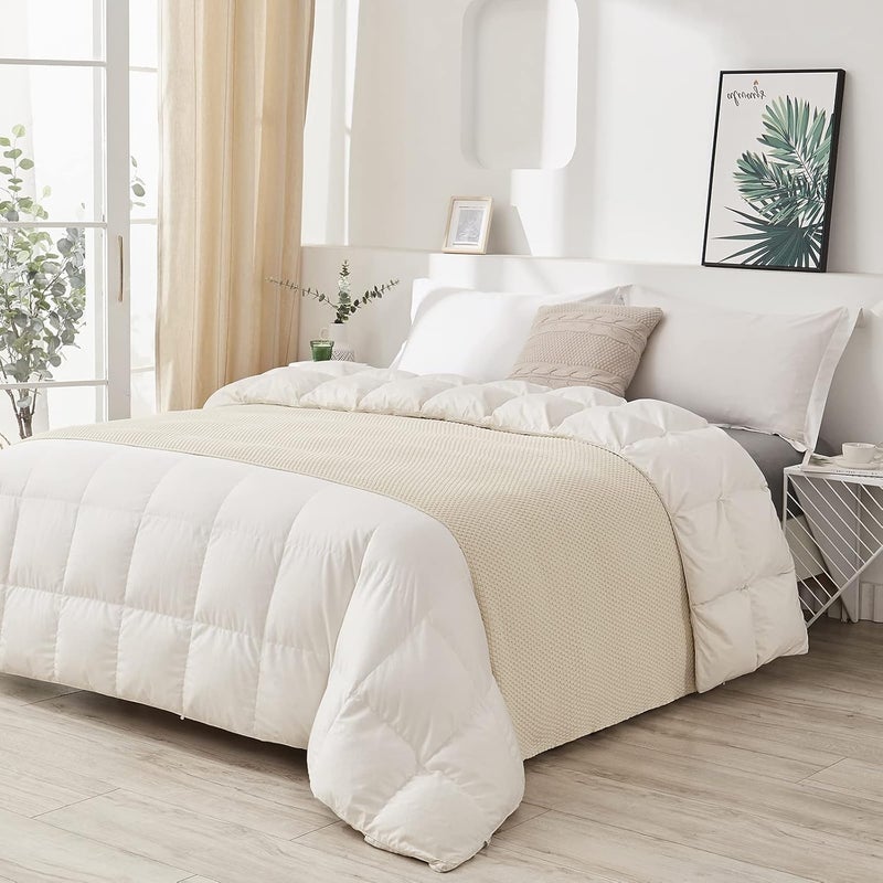 Longhui bedding لحاف لونغهوي المحبوك 100% قطن – كريمي، ناعم ودافئ، قابل للغسيل بالماكينة، مقاس 60"×80" – مثالي لغرفة المعيشة، الكنبة، الأريكة، السرير أو السفر. - Image 2