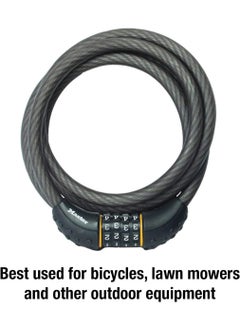 Master Lock Master Lock Cable Lock, Set Your Own Combination Bike Lock, 6 ft. Long, Black, 8122D  - Image 4