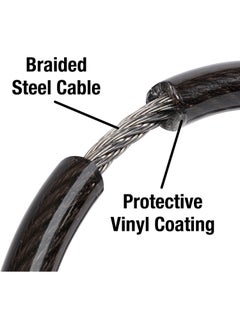 Master Lock Master Lock Cable Lock, Set Your Own Combination Bike Lock, 6 ft. Long, Black, 8122D  - Image 3