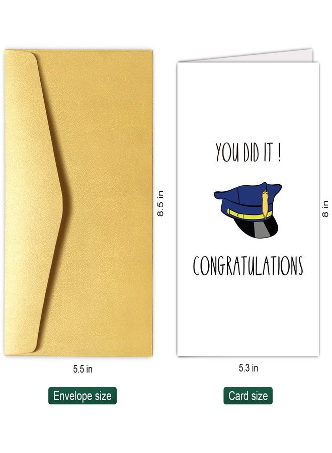 Chenive Police Greeting Card, Police Graduation Card, Officer Congratulations Card, Policeman Promotion Card, You Did It - Image 2