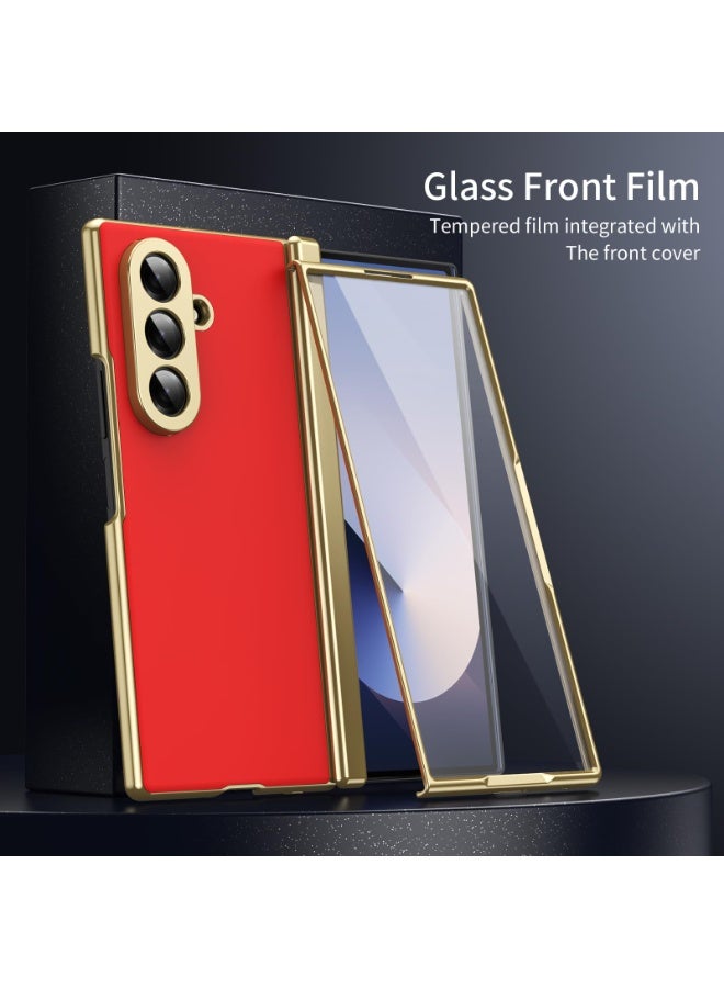 Samsung Galaxy Z Fold 7 Case with Integrated Tempered Glass Screen Protector Zipper Protector Full Cover Slim PC Hard Shell for Z Fold 7 - Image 3