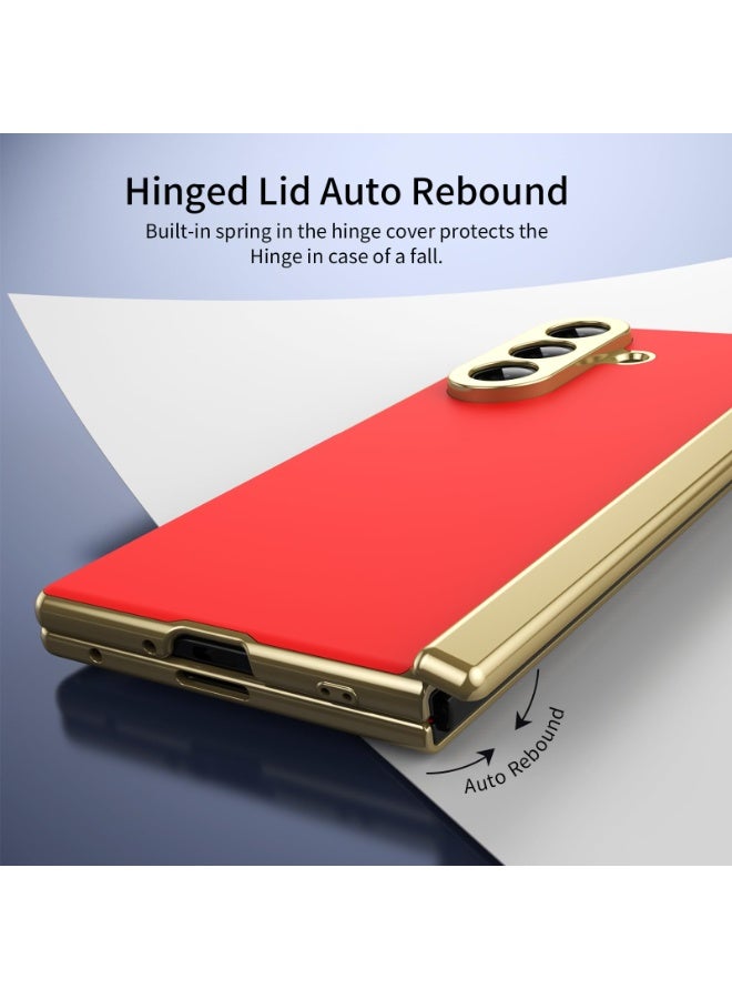 Samsung Galaxy Z Fold 7 Case with Integrated Tempered Glass Screen Protector Zipper Protector Full Cover Slim PC Hard Shell for Z Fold 7 - Image 4