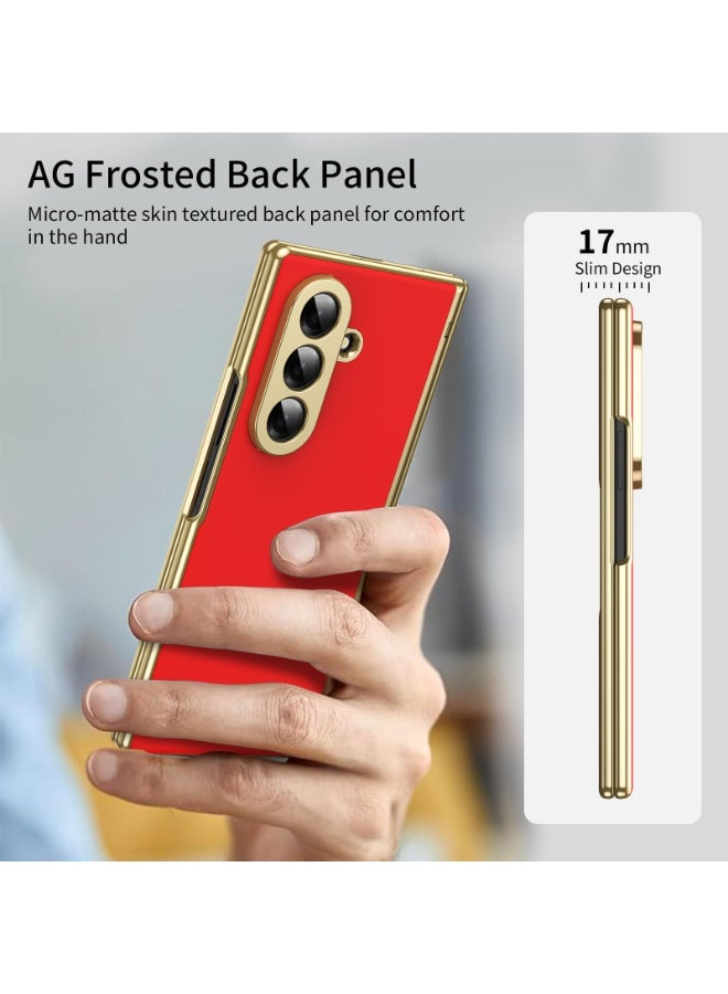 Samsung Galaxy Z Fold 7 Case with Integrated Tempered Glass Screen Protector Zipper Protector Full Cover Slim PC Hard Shell for Z Fold 7 - Image 2