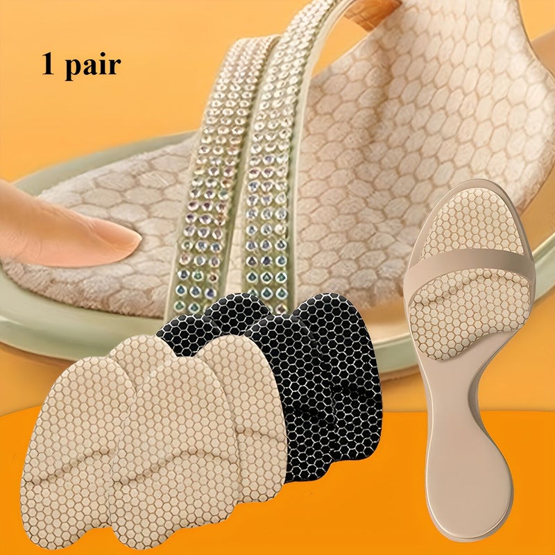 Black Silicone Front Foot Pad Anti Slip Wear Resistant High Heels Comfort Invisible Cushion - Image 2