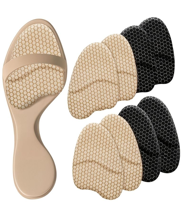 Black Silicone Front Foot Pad Anti Slip Wear Resistant High Heels Comfort Invisible Cushion - Image 1