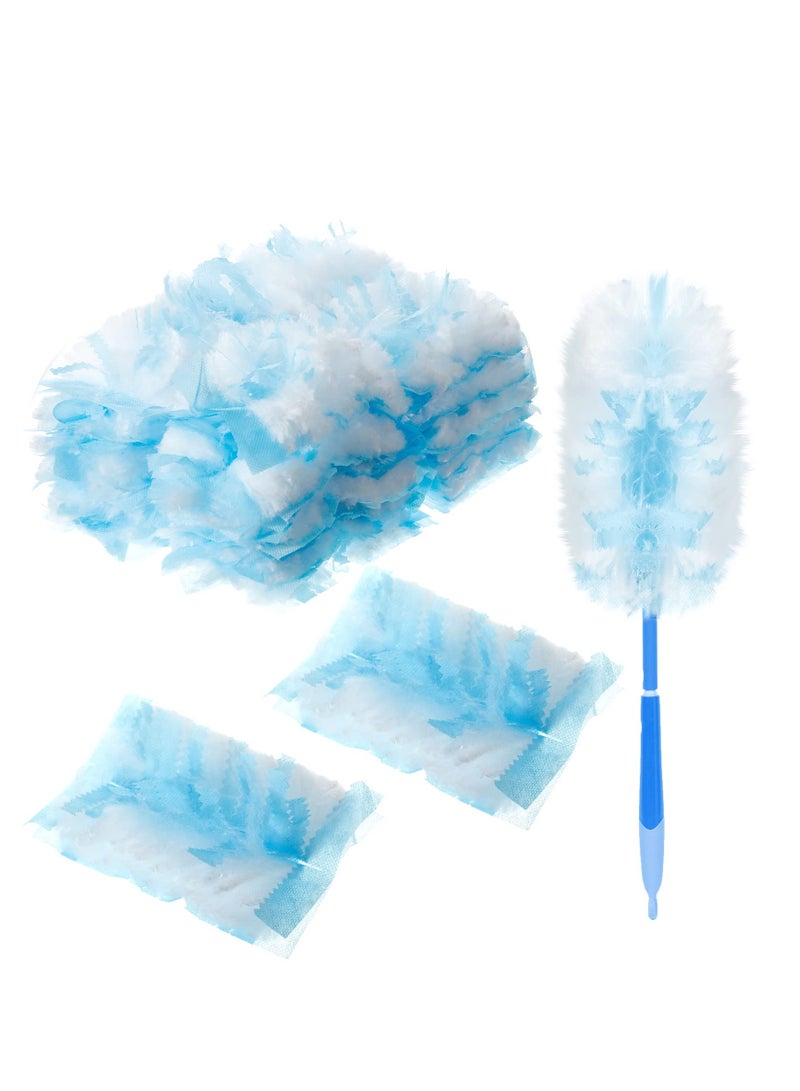 Excefore Refill Duster, 50PCS Duster Refills Bulk Disposable Replacement Duster Refills Replacement Head for Cleaning Home, Office, Blinds, Ceiling Fans, Furniture  - Image 1
