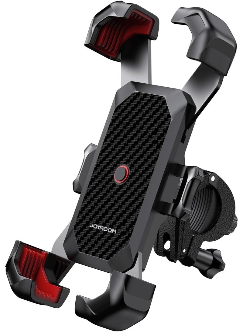 جوي روم JR-ZS288 Bike Handlebar Phone Holder – Universal Smartphone Mount, Adjustable, Secure Grip, Shockproof, Easy Installation for Bicycles, Motorcycles, and Scooters black - Image 1