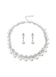 AILUOR Pearl Necklace For Women Round Imitation Pearl Choker Necklace 20S Flapper Pearls Accessories For Gatsby Themed Party Dainty Beaded Choker Necklace For Women Girls (2Pcs Silver)  - Image 1