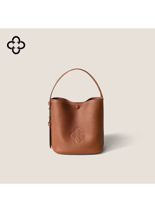 Cassile Women's Bucket Bag , Genuine Deer Leather, Commuter Large Capacity Light Luxury Tote Bag, Birthday And New Year Gift - Image 3