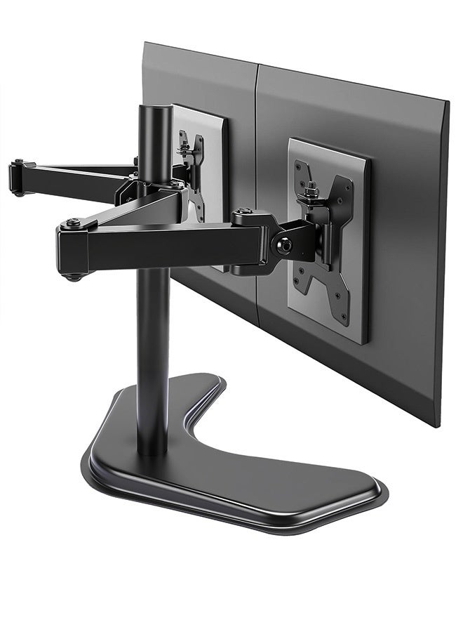 Dual Monitor Desk Mount Stand, Heavy Duty Gaming Monitor Stand Fully Adjustable Arms, Fits 13 to 32 Inch LCD Computer Monitors - Image 1