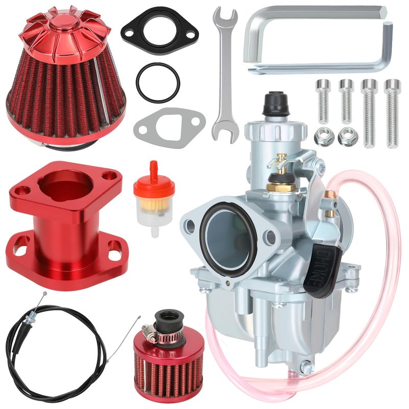 طقم كربريتر YOXUFA VM22 بديل كرب لـ 212cc لبراديتور 212cc 224cc كولمان CT200U CT200U-EX BT200X GX160 GX200 196cc 6.5HP باجا ووريور MB200 أكسيس M200 دراجة صغيرة قطع غيار كارتينغ